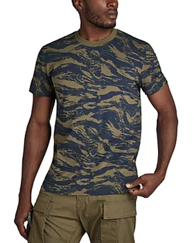 G-star Raw Men's Tiger Camo Short-sleeve T-shirt In Shadow Olive
