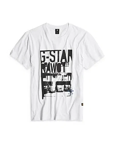 G-star Raw Underground Graphic Crewneck Tee In White