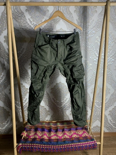 Pre-owned G-star Raw Vintage G Star Raw Cargo Pants Japan Stylr Y2k Drill Hype In Khaki