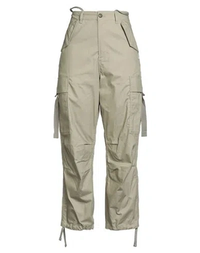 G-star Raw Woman Pants Military Green Size 27 Cotton, Recycled Cotton In Gray