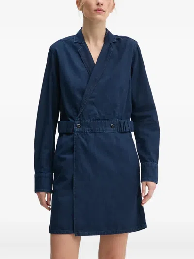 G-star Raw Wrap Denim Dress In Blue