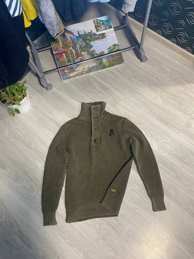 Pre-owned G Star Raw X Gstar G Star Knit Sweater Y2k In Olive