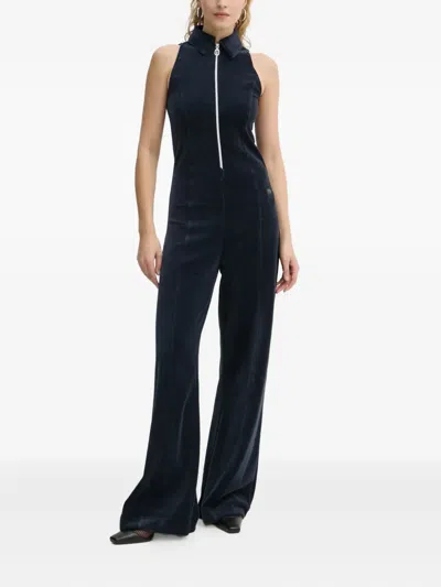 G-star Raw Zip Collared Jumpsuit In Blue