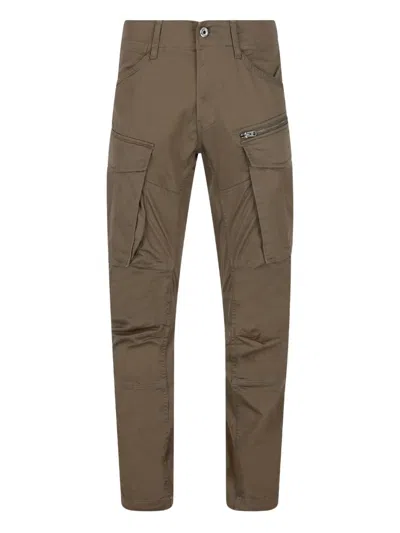G-star Raw Zip-detail Cargo Trousers In Brown