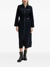 G-star Raw Zip-front Pocketed Midi Day Dress In Blue
