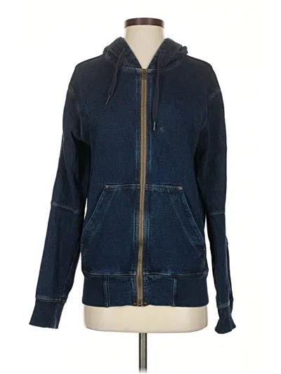 Pre-owned G-star Raw Zip Up Hoodie In Blue