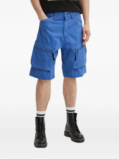 G-star Raw Zipped Cargo Shorts In Blue