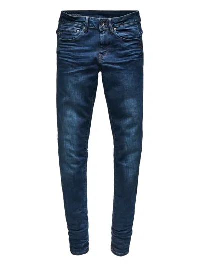 G-star Raw Zipped-pockets Skinny Jeans In Blue