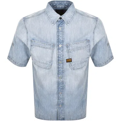 G-star Regular Short Sleeved Shirt Blue