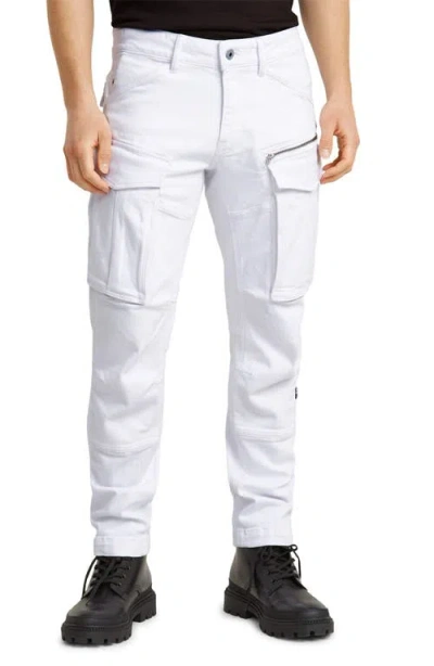 G-star Rovic Zip 3d Tapered Fit Cargo Pants In Paper White Gd