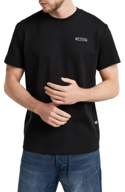 G-star Scaffolding Back Organic Cotton Graphic T-shirt In Black