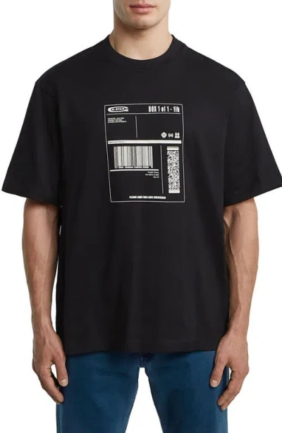 G-star Shipping Boxy Organic Cotton Graphic T-shirt In Black