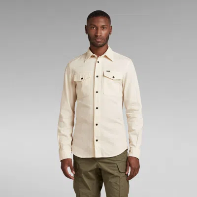 G-star Shirts Man  D20165-7647 Marine C487 Ecru In Neutral