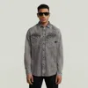 G-star Shirts Man  D23616-d540 H162 Sun Fade Graphite Grey In Gray