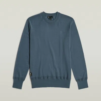 G-star Shirts Man  D25174-d847 Premium Core Knit 1820 Avio In Blue