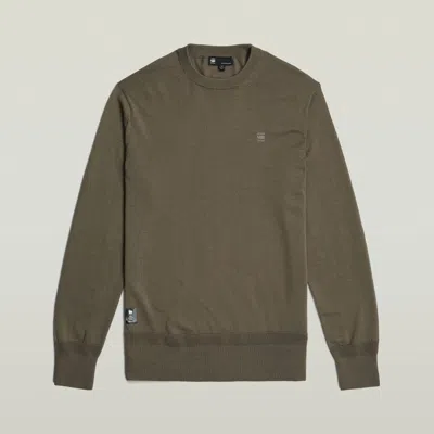 G-star Shirts Man  D25174-d847 Premium Core Knit 273 Turf In Green