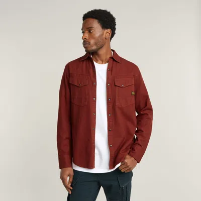 G-star Shirts Man  D25223-d454 Dakota B782 Dri In Burgundy