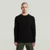 G-star Shirts Man  D26781 C868 Structure R Knit 6484 Dk Black In Black