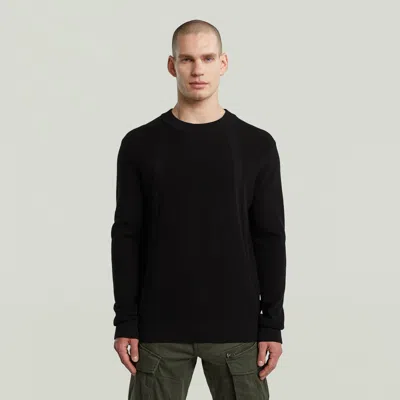 G-star Shirts Man  D26781 C868 Structure R Knit 6484 Dk Black