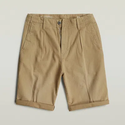 G-star Shorts And Bermuda Man  D24544 C962 Pleated Chino B444 Safari In Nude