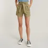G-star Shorts And Bermuda Women  D24610-d522 Paperbag Short Corander In Brown