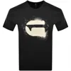 G-star Spray Logo T Shirt Black In Black