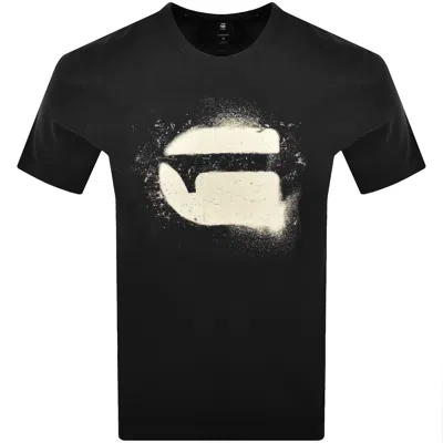 G-star Spray Logo T Shirt Black