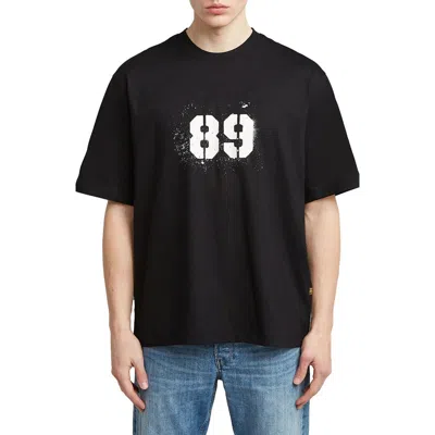 G-star Sprayed 89 Boxy Organic Cotton Graphic T-shirt In Black