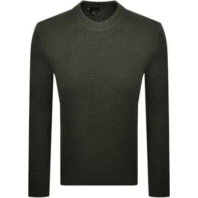 G-star Structure Mix Knit Jumper Green In Black