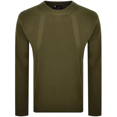 G-star Sturcture Mix Knit Jumper Green