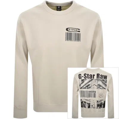G-star G Star Substance Sweatshirt Beige In Sand