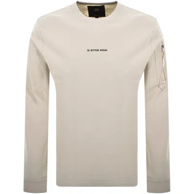 G-star Tweeter Long Sleeve T Shirt Whitebait