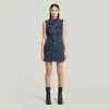 G-star Women's Clothes  D27698 D577 Motorcycle Slim Dress S\l H555 Antique Faded Twister In Blue