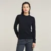 G-star Women's Knitwear  D25509-d847 Core Knitted 387 Osaka Blue In Blue