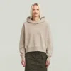 G-star Women's Sweatshirt  D27726 D969 Washed Online Script Hdd H714 Dk Brick Smokey In Neutral