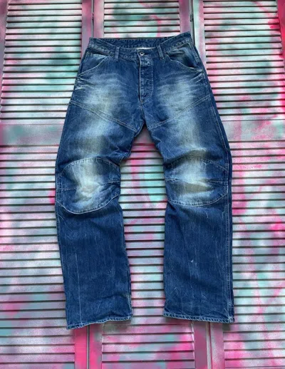 Pre-owned G Star X Vintage Y2k G-star Baggy Pants In Blue