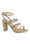G Stylez Women's Summer Studded Heel In Nude