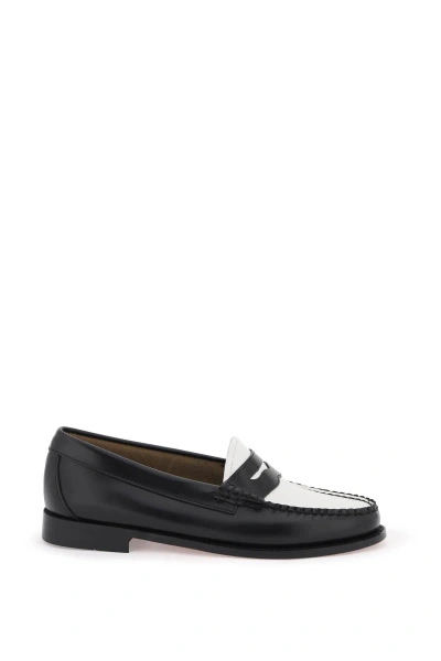 Gh Bass Two-tone Weejuns Loafers In White,black