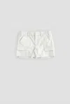 G1 Women's Cargo Shorts In Egg Shell In White