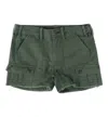 G1 Women's Drill Cargo Shorts In Army In Green