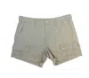 G1 Women Linen Cotton Drill Shorts In Sand In Nude