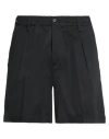 G2firenze Man Shorts & Bermuda Shorts Black Size 34 Cotton, Elastane