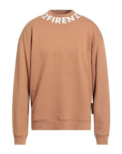 G2firenze Man Sweatshirt Brown Size Xl Cotton