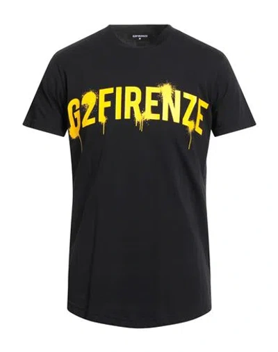 G2firenze Man T-shirt Black Size Xl Cotton