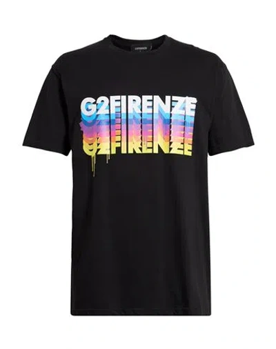 G2firenze Man T-shirt Black Size Xl Cotton