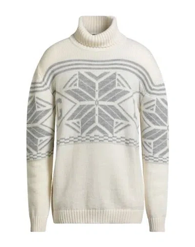 G2firenze Man Turtleneck Ivory Size Xxl Wool, Alpaca Wool, Acrylic, Viscose In White