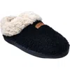 Gaahuu Cozee Faux Shearling Lined Slipper In Black