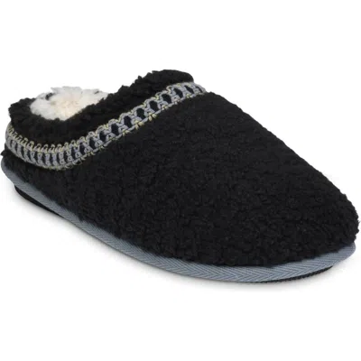 Gaahuu Faux Shearling Lined Slipper In Black