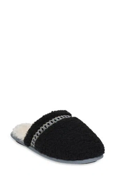 Gaahuu Faux Shearling Lined Slipper In Black
