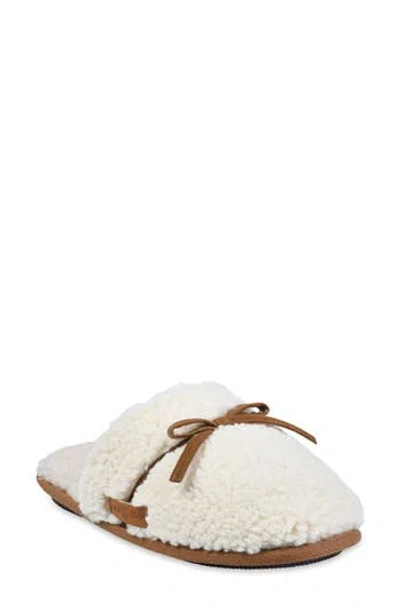 Gaahuu Faux Shearling Lined Slipper In Natural